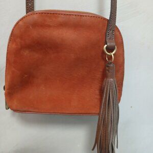 HOBO Orange and Brown Crossbody Bag